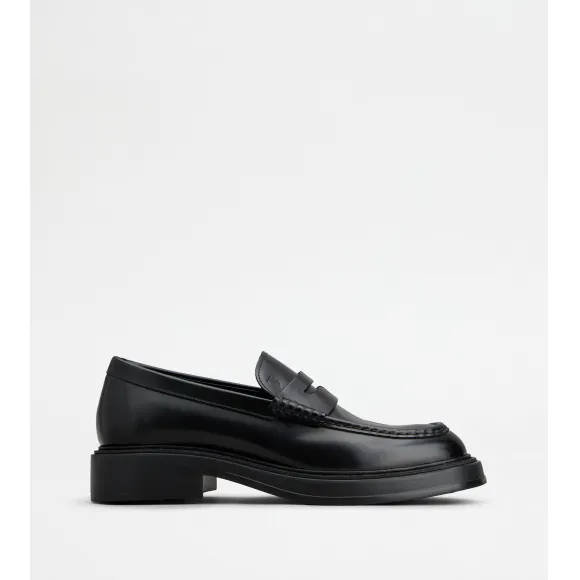 托德斯/Tod's 男人 黑色 皮革乐福鞋 XXM61K0AI40LYGB999