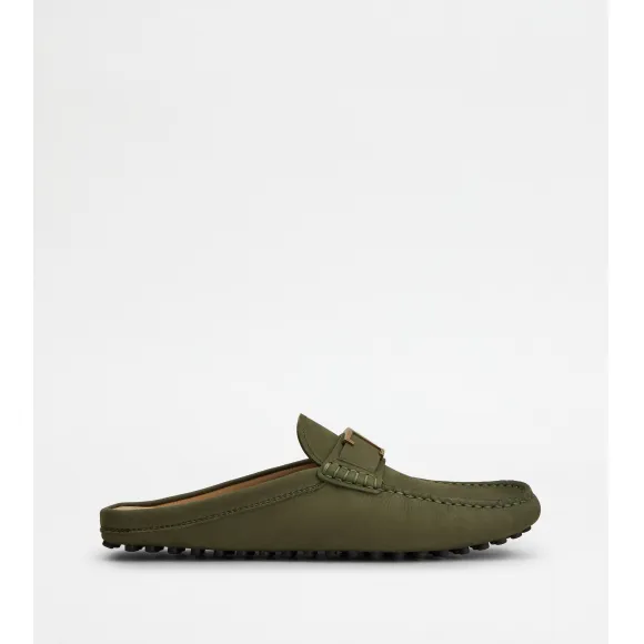托德斯/Tod's 男人 绿色 翻绒革豆豆穆勒鞋 XXM64C0GF016RNV616