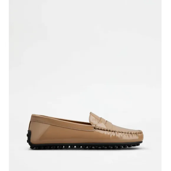 托德斯/Tod's Woman ブラウン シティ ゴンミーニ パテントレザー ドライビングシューズ XXW10L00010OW034S812