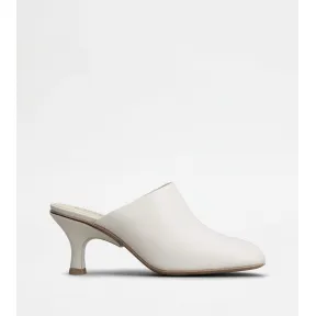 托德斯/Tod's 女人 白色 皮革穆勒鞋 XXW19L0IJ40GOCB015