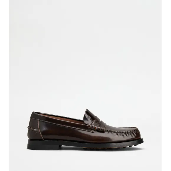 托德斯/Tod's Woman BROWN Loafers in Leather XXW34L0IO10AKT40C403