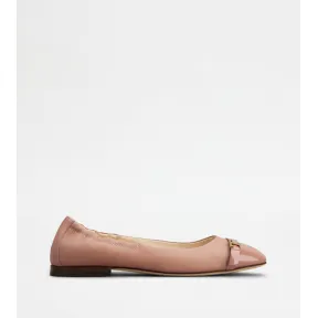 托德斯/Tod's 女人 粉色 皮革芭蕾舞鞋 XXW94K0HZ30T8AL805