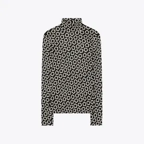 汤丽柏琦/Tory Burch 花卉印花桑蚕丝平织高领衫 144140-194