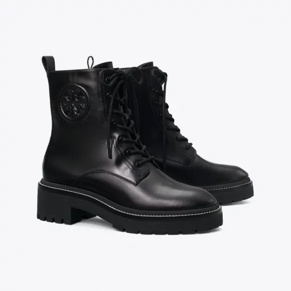 汤丽柏琦/Tory Burch Miller 50mm 沟纹厚底踝靴 86792-004