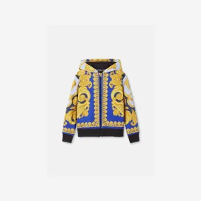 范思哲/Versace 儿童男孩系列 Barocco 660儿童拉链连帽衫 1000135-1A06500-5U670