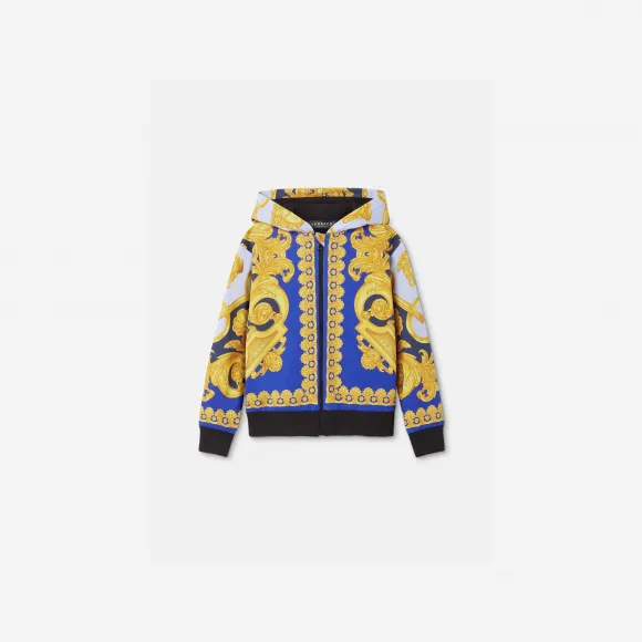 范思哲/Versace 儿童男孩系列 Barocco 660儿童拉链连帽衫 1000135-1A06500-5U670