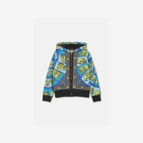 范思哲/Versace 儿童男孩系列 Le Maschere Kids拉链连帽衫 1000135-1A07286-5G540