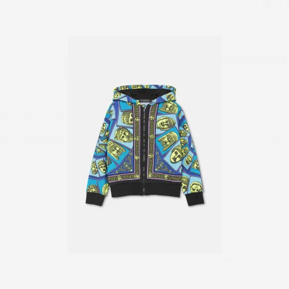 范思哲/Versace 儿童男孩系列 Le Maschere Kids拉链连帽衫 1000135-1A07286-5G540