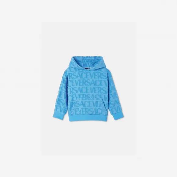 范思哲/Versace 儿童男孩系列 Allover Kids毛巾布连帽衫 1001677-1A08124-1VA90