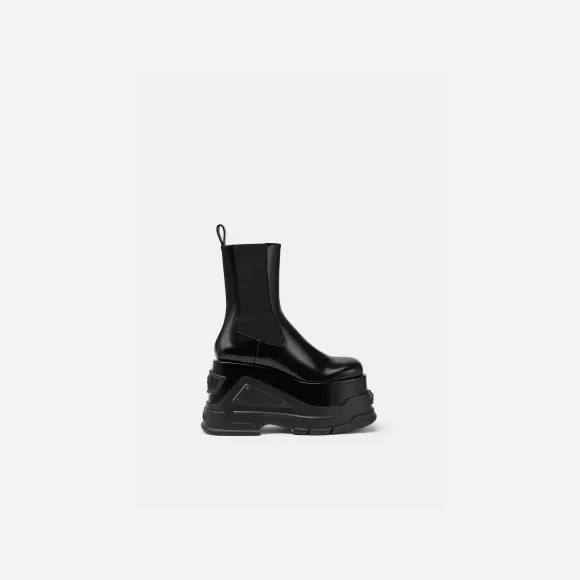 范思哲/Versace Women's Medusa Anthem防水台靴 1008871-DVT51-1B000