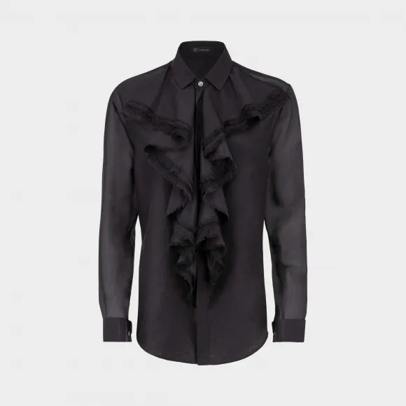 范思哲/Versace 褶饰衬衫 - 黑色 衬衫 A76661-A221042_A008