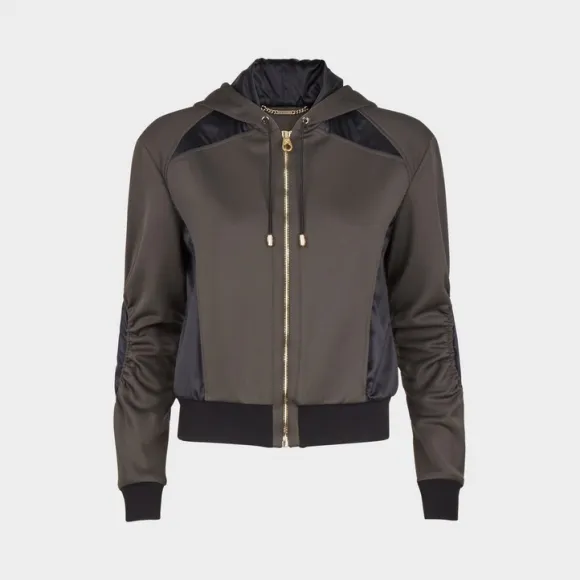 范思哲/Versace 抽绳V字罗纹连帽衫 - 黑色 家居服 A77841-A218183_A2178