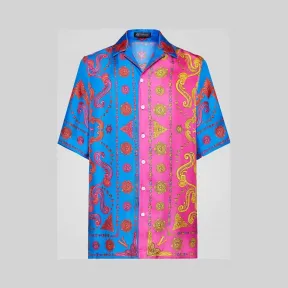 Versace  Barocco Western丝质斜纹绸衬衫 A81630-A232646_A7369