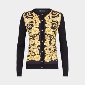 范思哲/Versace Gold Hibiscus桑蚕丝混纺开衫 A82167-A228864_A7900