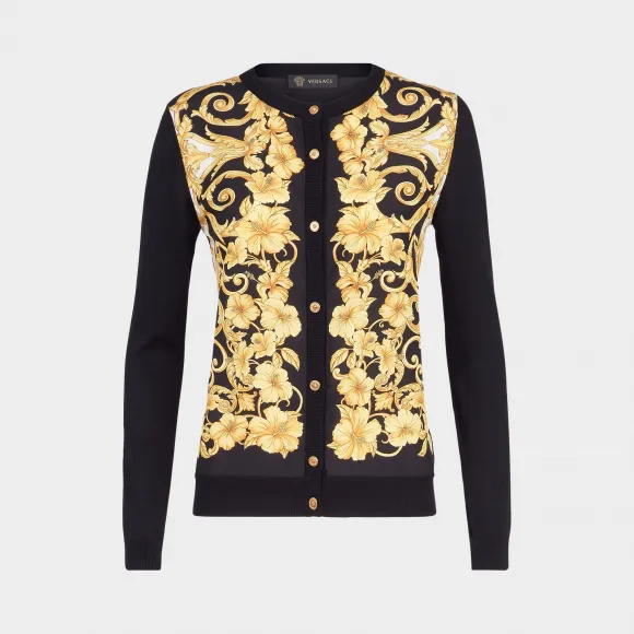 范思哲/Versace Gold Hibiscus桑蚕丝混纺开衫 A82167-A228864_A7900
