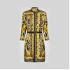 范思哲/Versace Savage Barocco印花桑蚕丝衬衫连衣裙 A82301-A230893_A7900