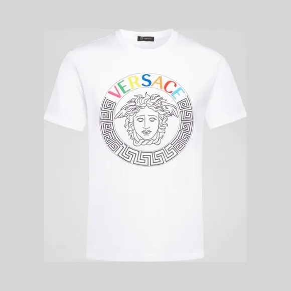 范思哲/Versace 彩色美杜莎Logo T恤 A82933-A224589_A001