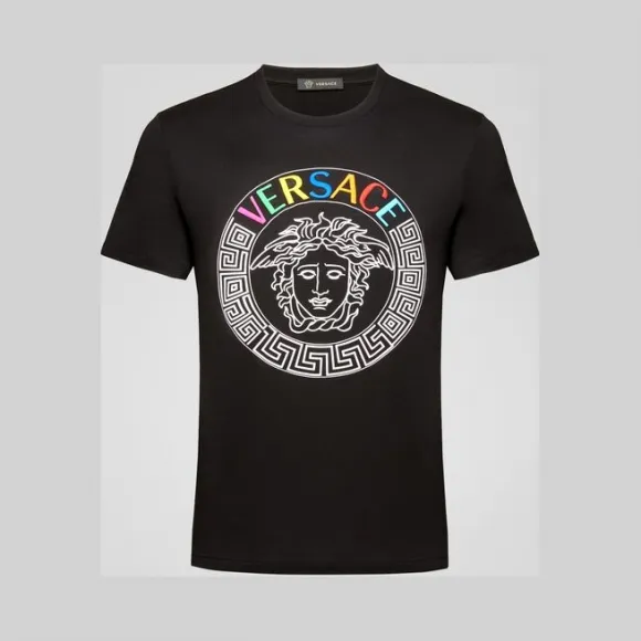 范思哲/Versace 彩色美杜莎Logo T恤 A82933-A224589_A008