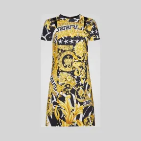 范思哲/Versace Savage Barocco直筒连衣裙 A83939-A231031_A7900