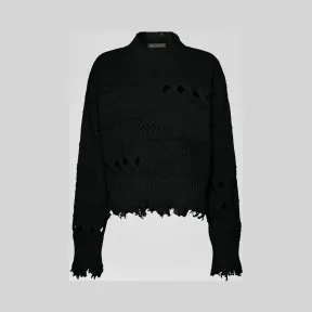 范思哲/Versace 破洞羊毛毛衣 A84464-A231800_A1008