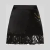 范思哲/Versace 蕾丝嵌饰迷你半身裙 A84692-A231743_A1008