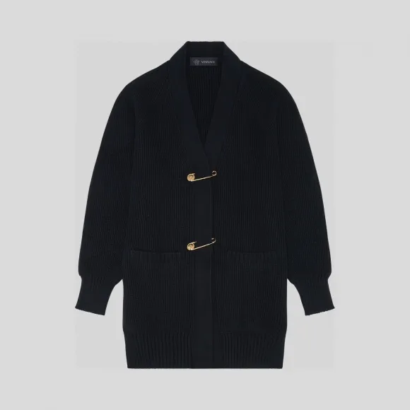 Versace  安全别针羊毛开衫 A85696-A233143_A1008