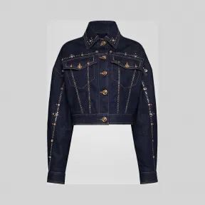 Versace  铆钉装饰牛仔外套 A85716-A232843_A8053