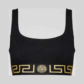 范思哲/Versace 希腊回纹镶边运动文胸 AGD19003-AC00360_A1008