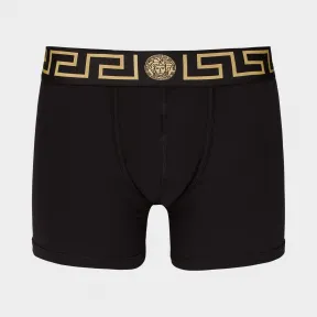 范思哲/Versace 贴身版型拳击手短裤 - 黑色 平角底裤 AU10028-AC00059_A80G