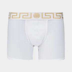 范思哲/Versace 贴身版型拳击手短裤 - 白色 平角底裤 AU10028-AC00059_A81H