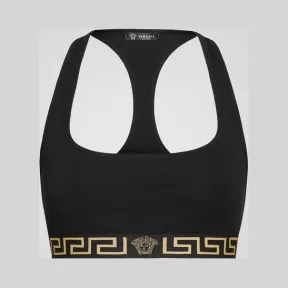 范思哲/Versace 希腊回纹镶边运动文胸 AUD01039-AC00058_A1008