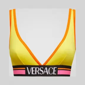 Versace  Logo装饰三角形无钢圈文胸 AUD04065-A232741_A1018