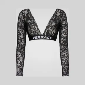 范思哲/Versace Versace Logo蕾丝短裁贴身内衣 AUD10005-AZ00018_A1008