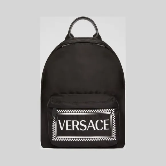 范思哲/Versace 90年代复古风Logo双肩包 DBFG781-DNYVER_DNW