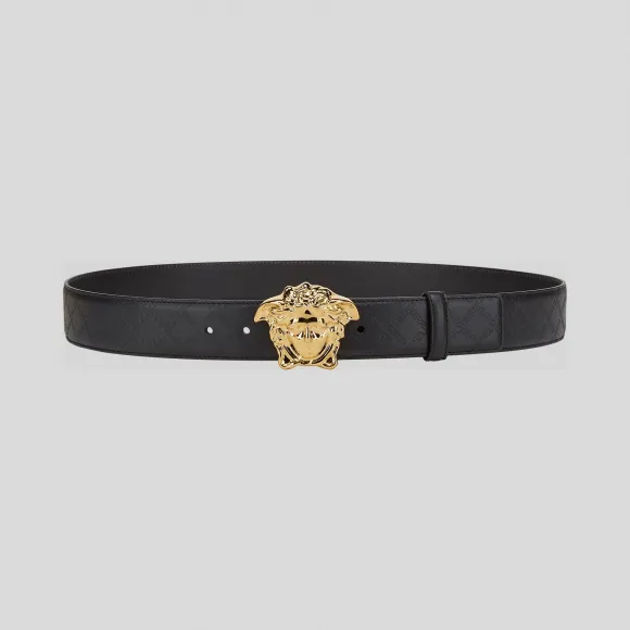 范思哲/Versace Palazzo系列希腊回纹压花腰带 DCU4140-DVBRV_D41OH