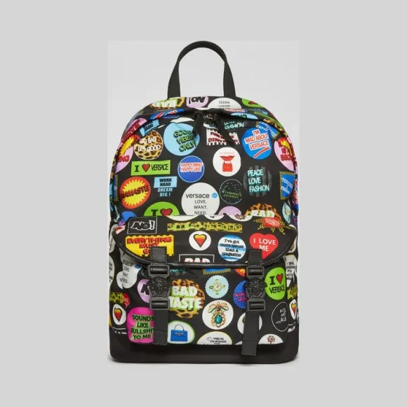 范思哲/Versace Mad About Versace印花V-Bold双肩包 DFZ7695-DNY08_KMXP