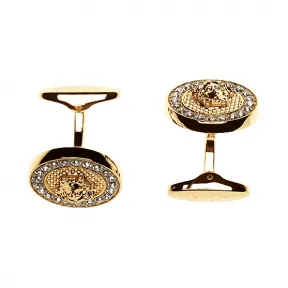 范思哲/Versace 水晶美杜莎袖扣 - 金 袖扣 DG75575-DJMX_DCO0