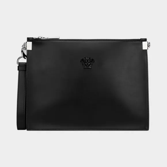 范思哲/Versace 美杜莎小牛皮钱包 - 黑色 小配饰 DP8F785-DVITX_D41P