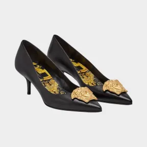 范思哲/Versace Barocco印花内底Palazzo高跟鞋 DSR043H-DVT2PB_K41T