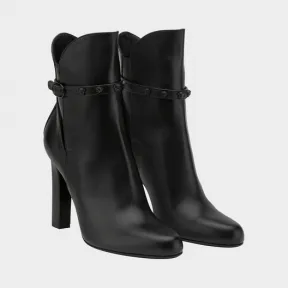 范思哲/Versace 美杜莎饰带皮靴 - 黑色 长靴&短靴 DSR470O-DVT5P_D41