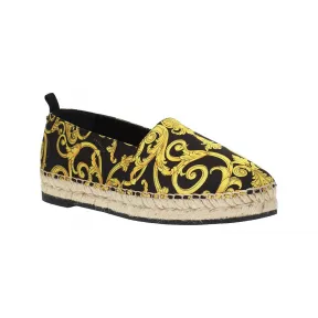 范思哲/Versace Barocco印花草编帆布鞋 DSR784D-D2TS_D4DT