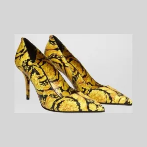 范思哲/Versace Barocco印花高跟鞋 DST037M-DVTB9_D4DOH