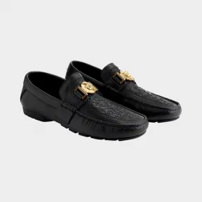 范思哲/Versace Signature 系列绗缝驾驶鞋 - 黑色 乐福鞋 DSU5088-DVN9G_D41O