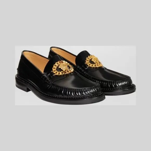 范思哲/Versace 美杜莎链条皮革乐福鞋 DSU6895-D9VAC_D41OH
