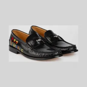 范思哲/Versace Love Versace印花皮革乐福鞋 DSU7219-DGV2C_KNMP