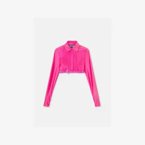 范思哲/Versace Jeans Couture Baroque搭扣短款衬衫 E74HAH214-EJ0062-E406