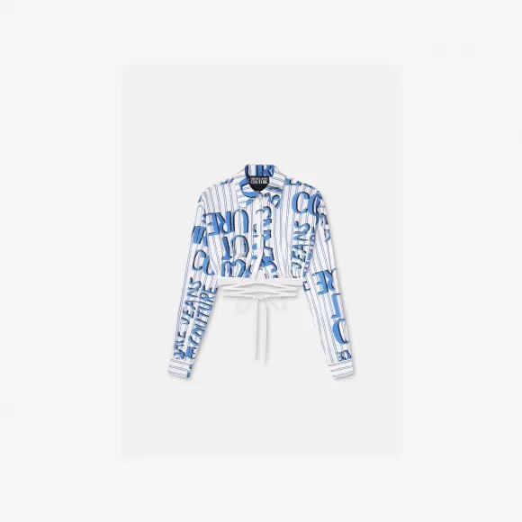 范思哲/Versace Jeans Couture Doodle Logo短款衬衫 E74HAL215-ENS201-E003