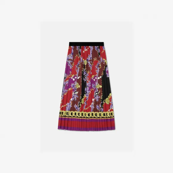 范思哲/Versace Jeans Couture Chain Couture百褶迷笛裙 E75HAE8A5-ENS347-EG51