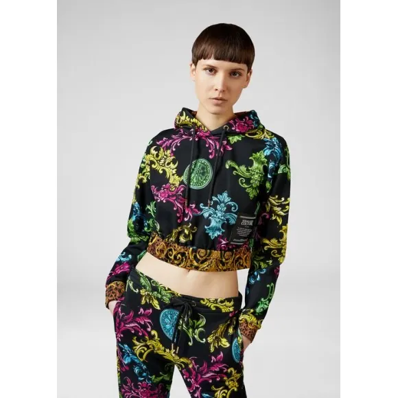 范思哲/Versace Mixed印花短身帽衫 EB6HUB775-ESL300_E899