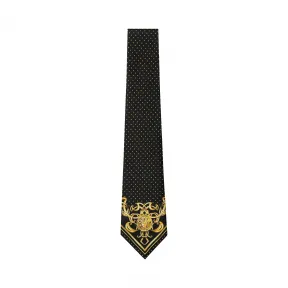 范思哲/Versace 巴洛克印花波尔卡点领带 - 黑色 领带 ICR8001-IT00170_I7900